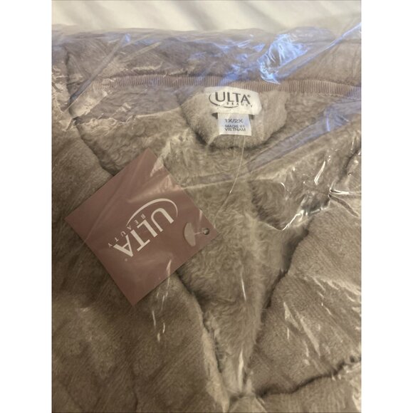 ULTA Luxury Plush Tan Beige Bath Women’s Robe Plus Size 1XL/2X  In Original Pack - Picture 8 of 9